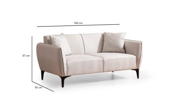 Dvojsedák CORTEL, bílá