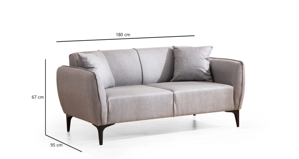 Dvojsedák CORTEL, šedá