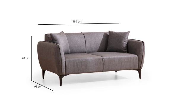 Dvojsedák CORTEL, tmavě šedá