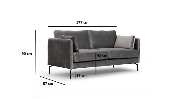 Dvojsedák FENLOR, šedá