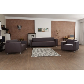 Dvojsedák GIDEON 2, tmavě hnědá ekokůže