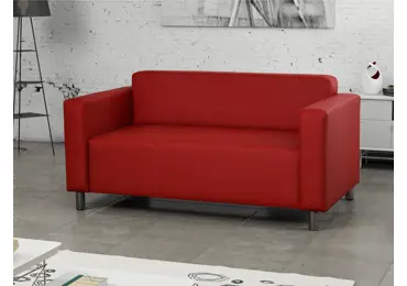 Dvojsedák GIDEON 4, červená ekokůže