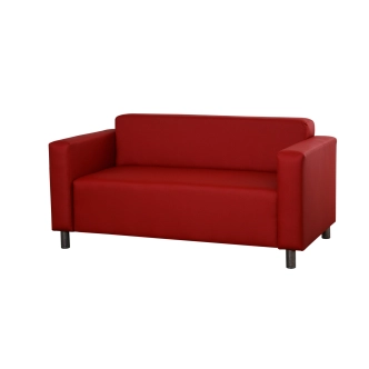 Dvojsedák GIDEON 4, červená ekokůže