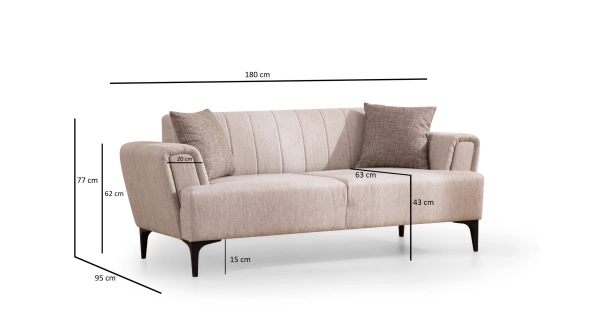 Dvojsedák REMLIS, béžová