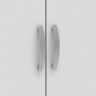 Dvoudvéřová šatní skříň PERK, bílá/dub shannon