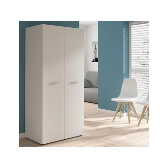 Dvoudvéřová šatní skříň ROSCELLI, bílá