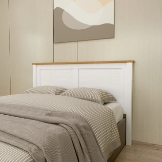 Dvoulůžko FEMI 160x200 cm, bílá/hnědá