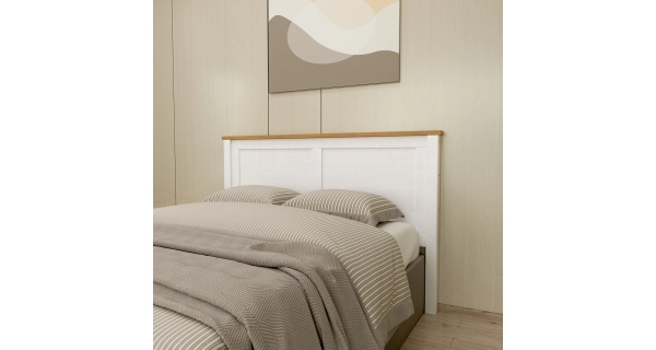 Dvoulůžko FEMI 160x200 cm, bílá/hnědá