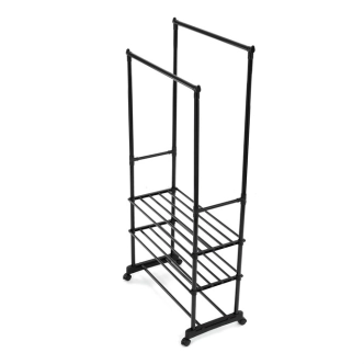 Dvouramenný stojan na šaty BELQUINUL, černý