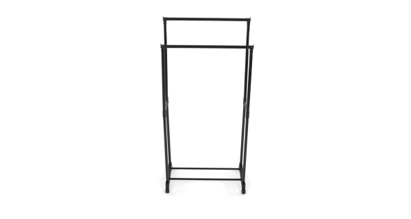 Dvouramenný stojan na šaty QUINMORMOR, černý