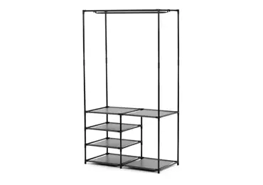 Dvouramenný stojan na šaty ROSFENJOR, černý
