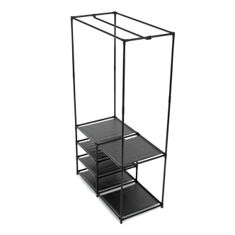 Dvouramenný stojan na šaty ROSFENJOR, černý