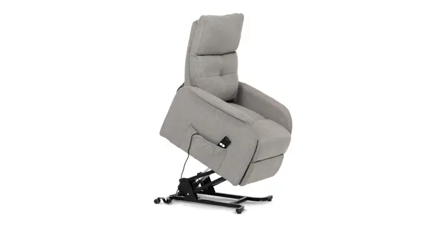 Elektrické polohovací křeslo BELYORZEL, krémová látka