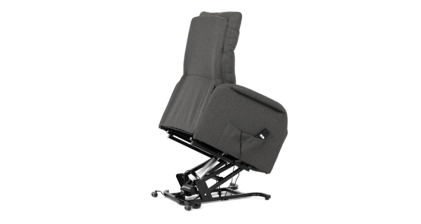 Elektrické polohovací křeslo BELYORZEL, šedá látka
