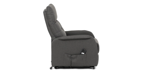 Elektrické polohovací křeslo BELYORZEL, šedá látka