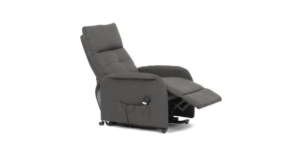Elektrické polohovací křeslo BELYORZEL, šedá látka