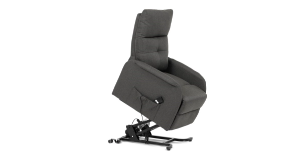 Elektrické polohovací křeslo BELYORZEL, šedá látka