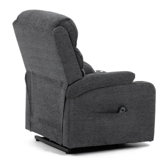 Elektrické polohovací křeslo DORPONWEL, šedá látka