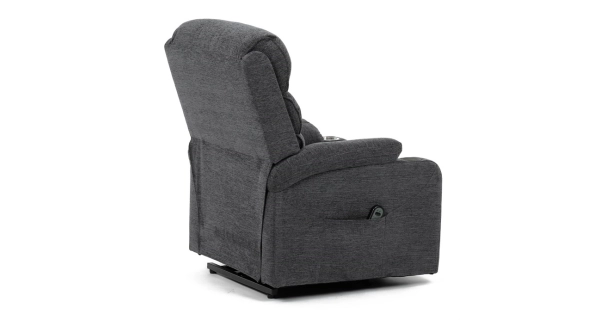 Elektrické polohovací křeslo DORPONWEL, šedá látka