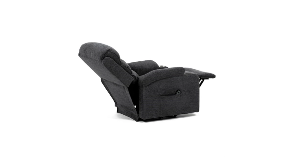 Elektrické polohovací křeslo DORPONWEL, šedá látka