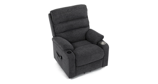 Elektrické polohovací křeslo DORPONWEL, šedá látka