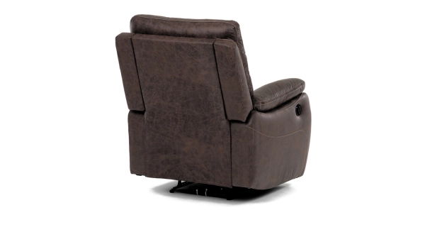 Elektrické relaxační křeslo MONADENI, hnědá látka