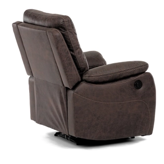 Elektrické relaxační křeslo MONADENI, hnědá látka