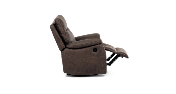 Elektrické relaxační křeslo MONADENI, hnědá látka