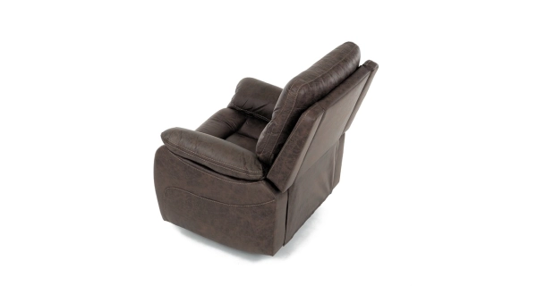 Elektrické relaxační křeslo MONADENI, hnědá látka