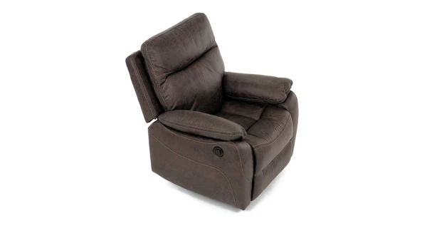 Elektrické relaxační křeslo MONADENI, hnědá látka