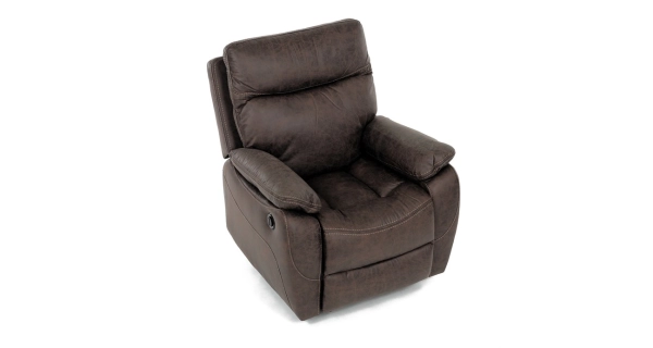 Elektrické relaxační křeslo MONADENI, hnědá látka