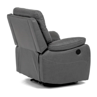 Elektrické relaxační křeslo MONADENI, šedá látka