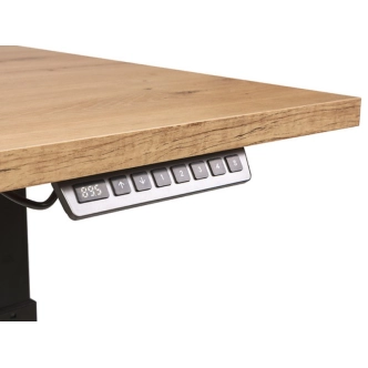 Elektricky polohovatelný psací stůl BELLARMINO 140x90 cm, pravý, dub artisan
