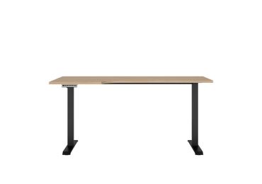 Elektricky polohovatelný psací stůl BELLARMINO 160x90 cm, levý, dub artisan