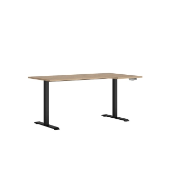 Elektricky polohovatelný psací stůl BELLARMINO 160x90 cm, pravý, dub artisan