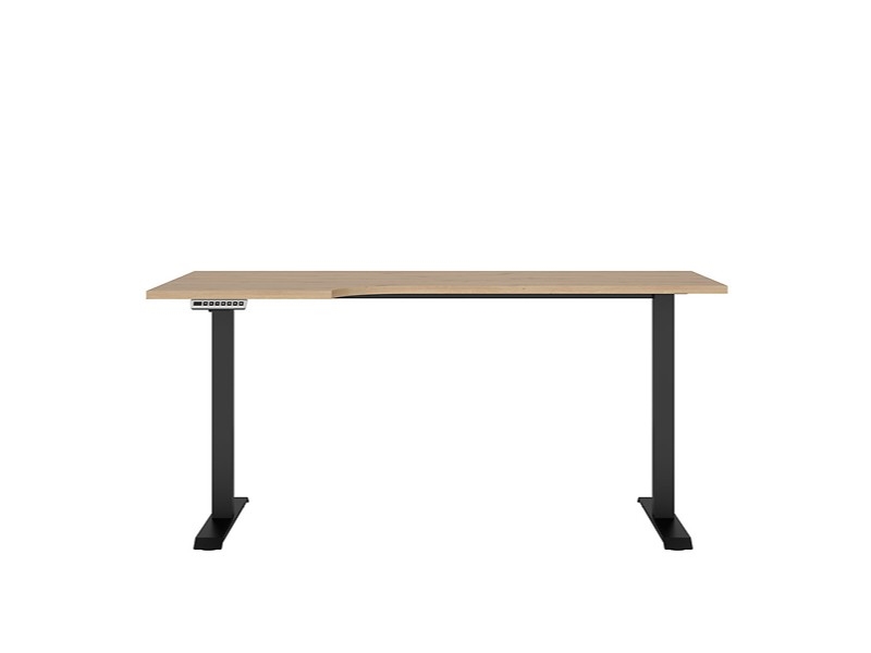 Levně Elektricky polohovatelný psací stůl BELLARMINO 160x90 cm, levý, dub artisan