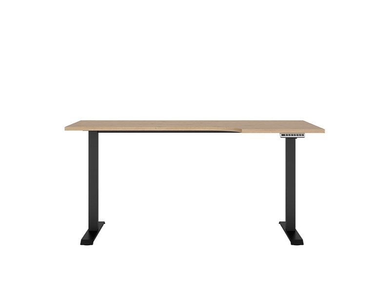 Levně Elektricky polohovatelný psací stůl BELLARMINO 160x90 cm, pravý, dub artisan