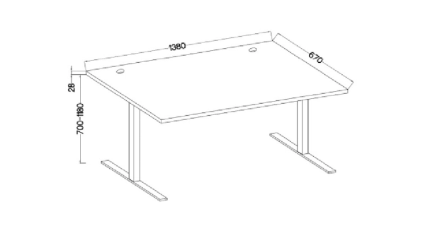 Elektrický výškově nastavitelný psací stůl AGEPSTA 1, světle šedá