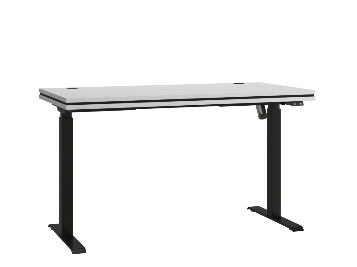 Levně Elektrický výškově nastavitelný psací stůl AGEPSTA 2, světle šedá