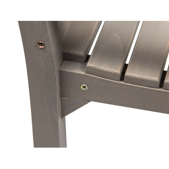 ELORA, dřevěná zahradní lavička, šedá, 124 cm