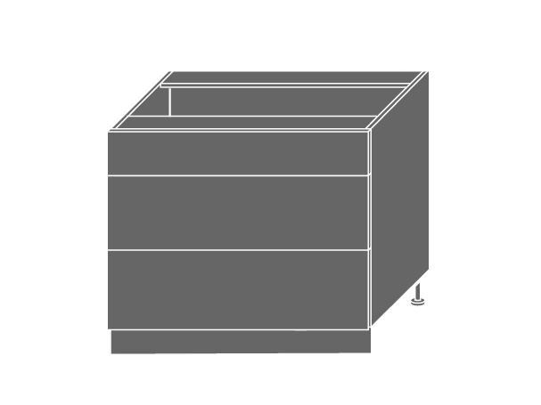 CHANIE, skříňka dolní D3A 90, korpus: grey, barva: grey stone