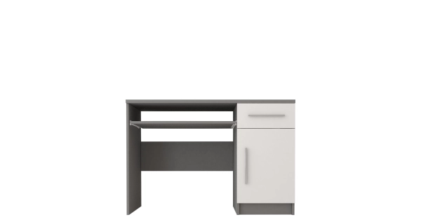 ERIBERTO II psací stůl, šedá/bílá