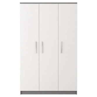 ERIBERTO II skříň 3D, šedá/bílá