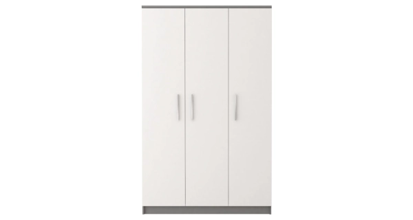 ERIBERTO II skříň 3D, šedá/bílá