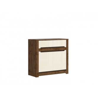 ERMELINDA komoda 2D2S, dub april/perleťový lesk