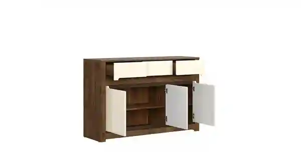 ERMELINDA komoda 3D3S, dub april/perleťový lesk