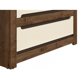 ERMELINDA skříň 2D1S, dub april/perleťový lesk