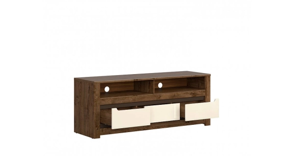 ERMELINDA televizní stolek, dub april/perleťový lesk