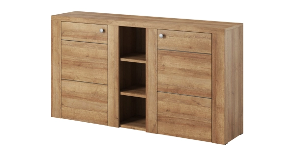 FEDRA komoda 2D, dub riviera světlý 