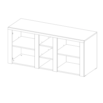 FEDRA komoda 2D, dub riviera světlý 